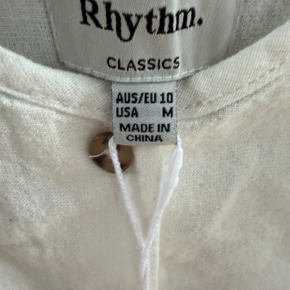 Rhythm Classic Adjustable White Romper Size M NWT - Picture 3 of 7
